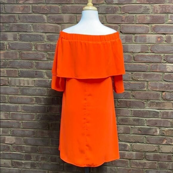 Love First Sight Orange S/S Off shoulder Dress L - Picture 3 of 9